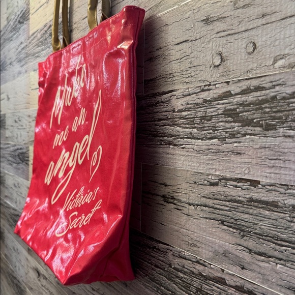 Victoria's Secret Make Me An Angel Vinyl Pink Weekender Tote Bag - Picture 4 of 10